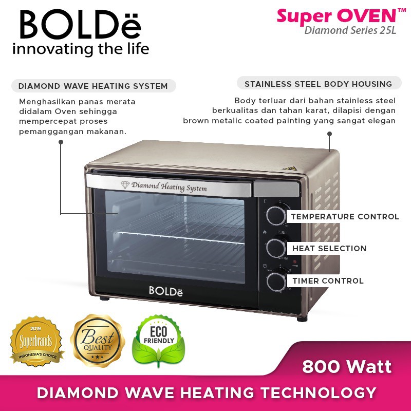 Bolde Super Oven Diamond Series 25 L - Biege